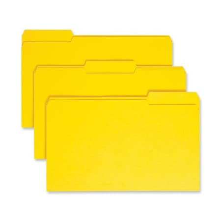 Smead Smead, COLORED FILE FOLDERS, 1/3-CUT TABS, LEGAL SIZE, YELLOW, 100PK 17943